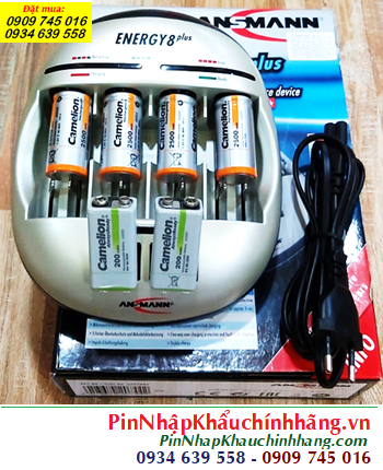 Ansman Energy 8Plus, Kèm sẳn 6 Pin (4 Pin sạc Camelion NH-C2500BP2 và 2 Pin sạc Camelion NH-9V200ARBP1)